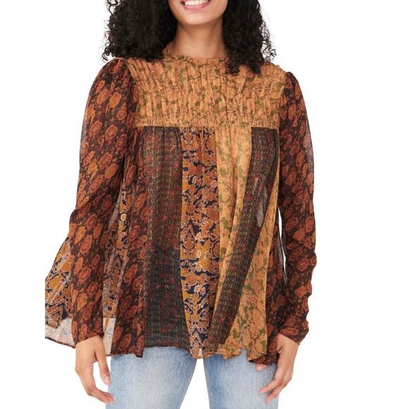 ☀️NWT Free People Merrie Mix Tunic Top - Picture 1 of 5